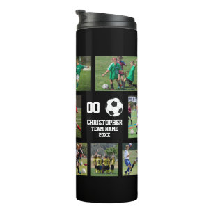 Personalisiertes Fußball-Senior-Night-Spieler-Ande Thermosbecher