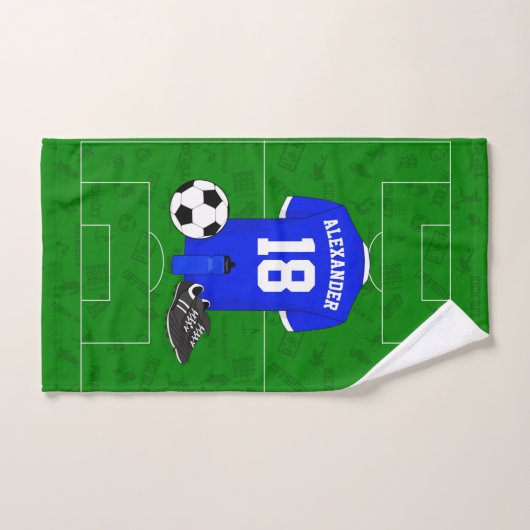 Personalisiertes Fußball-Shirt Badhandtuch Set (Handtuch)