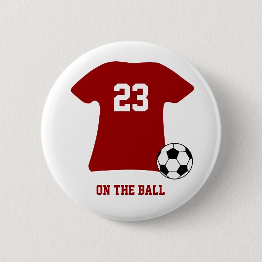Personalisiertes Fußball-Shirt mit Button (Vorderseite)