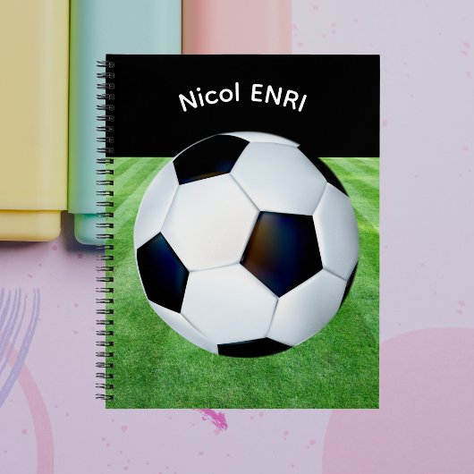 Personalisiertes Fußball-SpiralNotebook für Kinder Notizblock