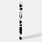 Personalisiertes Fußballball-Muster Schwarz-weiß Case-Mate iPhone Hülle (Rückseite / Rechts)