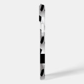 Personalisiertes Fußballball-Muster Schwarz-weiß Case-Mate iPhone Hülle (Rückseite / Links)