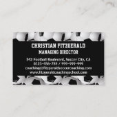 Personalisiertes Fußballball-Muster Schwarz-weiß Visitenkarte (Rückseite)