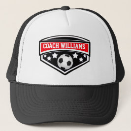 Personalisiertes Fußballcoach-Star-Emblem Truckerkappe