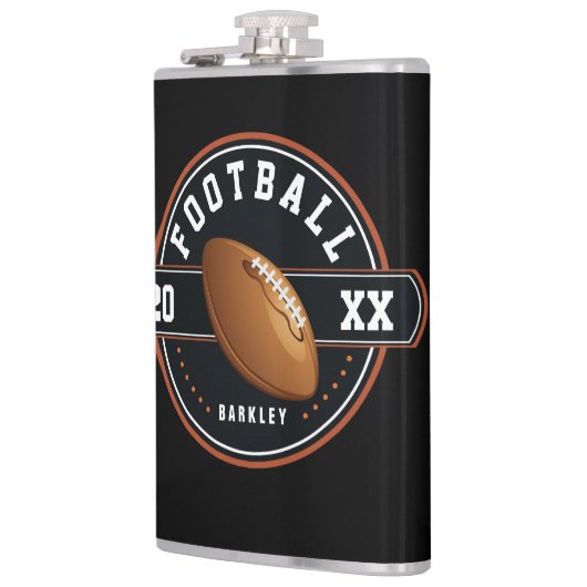 Personalisiertes Fußballdesign Flachmann (Links)