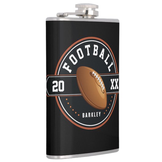 Personalisiertes Fußballdesign Flachmann (Rechts)