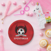 Personalisiertes Fußballdesign | Für Fußballfans Pappteller (Party)