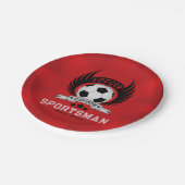 Personalisiertes Fußballdesign | Für Fußballfans Pappteller (Schrägansicht)