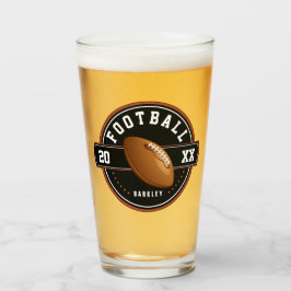 Personalisiertes Fußballdesign Glas