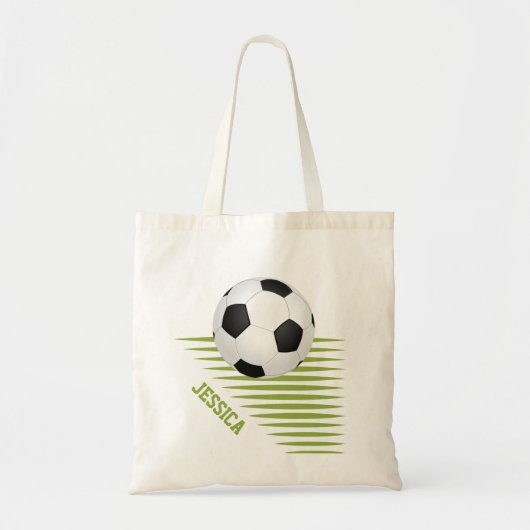 Personalisiertes Fußballdesign mit Namen und Ball Tragetasche (Vorne)