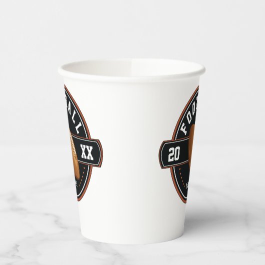 Personalisiertes Fußballdesign Pappbecher (Links)