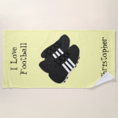 Personalisiertes Fußballdesign Strandtuch (Vorderseite)