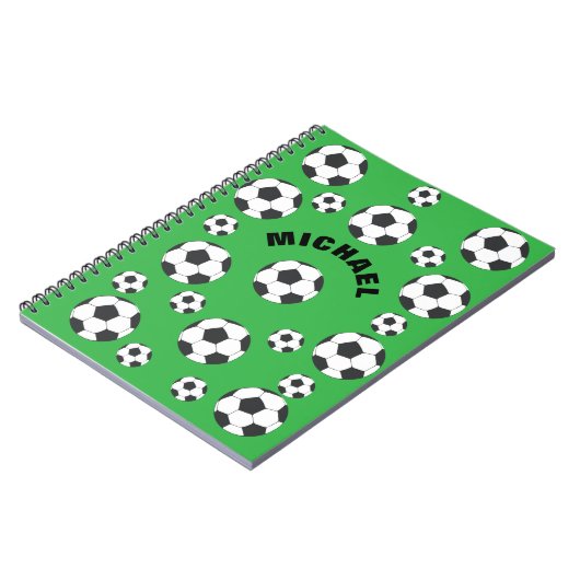 Personalisiertes Fußballfeld Notizblock (Linke Seite)