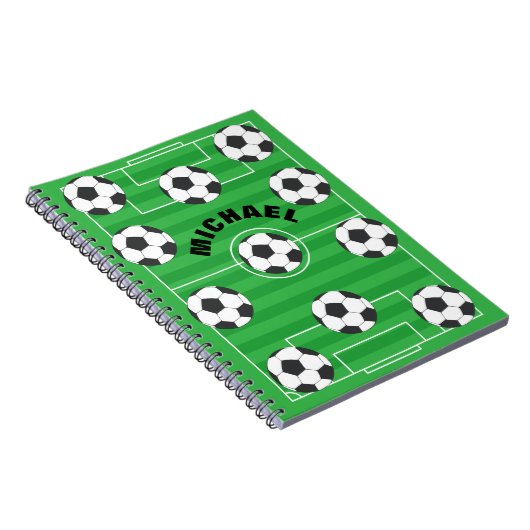Personalisiertes Fußballfeld Notizblock (Rechte Seite)