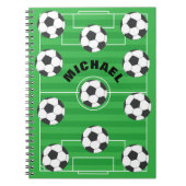 Personalisiertes Fußballfeld Notizblock (Vorderseite)
