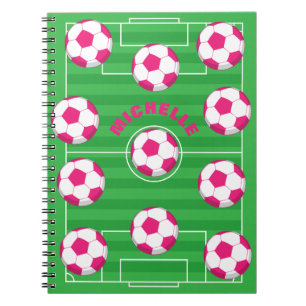 Personalisiertes Fußballfeld Notizblock
