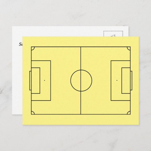 Personalisiertes Fußballfeld Postkarte (Vorne/Hinten)