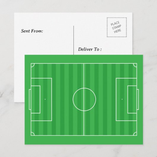 Personalisiertes Fußballfeld Postkarte (Vorne/Hinten)