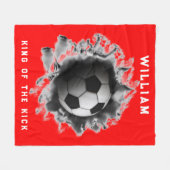 Personalisiertes Fußballgeschenk Fleece Blanket (Vorderseite (Horizontal))