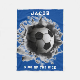 Personalisiertes Fußballgeschenk Fleecedecke