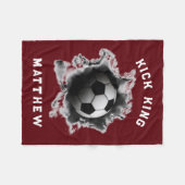 Personalisiertes Fußballgeschenk Fleecedecke (Vorderseite (Horizontal))