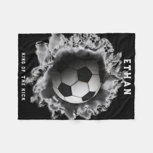 Personalisiertes Fußballgeschenk Fleecedecke (Vorderseite (Horizontal))