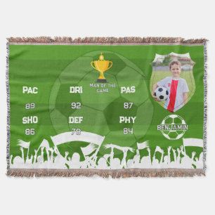 Personalisiertes Fußballgeschenk für Kinder, benut Decke