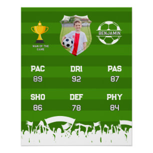 Personalisiertes Fußballgeschenk für Kinder, benut Poster