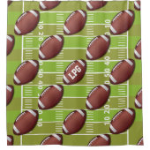 Personalisiertes Fußballmuster auf dem Sportfeld Duschvorhang (Vorderseite)