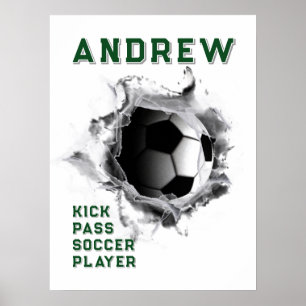 Personalisiertes Fußballposter Poster