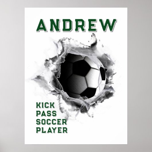 Personalisiertes Fußballposter Poster (Vorne)