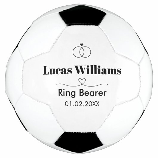 Personalisiertes Fußballring-Träger-Geschenk Fußball (Vorderseite)