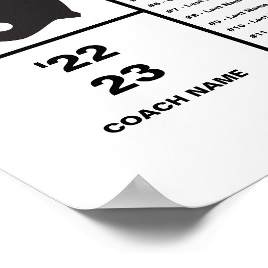 Personalisiertes Fußballteam Poster (Ecke)