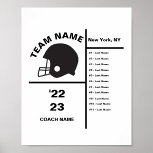 Personalisiertes Fußballteam Poster