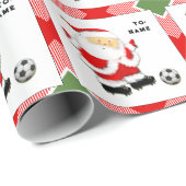 Personalisiertes Fußballweihnachtsgeschenk Geschenkpapier (Rolleneckpunkt)