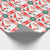 Personalisiertes Fußballweihnachtsgeschenk Geschenkpapier (Ecke)