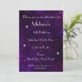 Personalisiertes Galaxy-Party Einladung (Stehend Vorderseite)