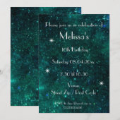 Personalisiertes Galaxy-Party Einladung (Vorne/Hinten)