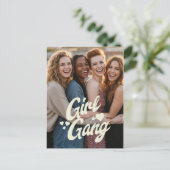 Personalisiertes Galentine’s Day Foto Postkarte (Stehend Vorderseite)