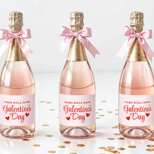 Personalisiertes Galentine's-Partygeschenk für sie Schaumweinetikett