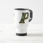 Personalisiertes Gänseblümchen-Monogramm Anfangsbu Reisebecher (VorderseiteRechts)
