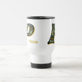 Personalisiertes Gänseblümchen-Monogramm Anfangsbu Reisebecher (Mittel)