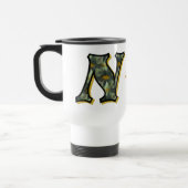 Personalisiertes Gänseblümchen-Monogramm Anfangsbu Reisebecher (Links)