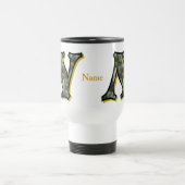 Personalisiertes Gänseblümchen-Monogramm Anfangsbu Reisebecher (Mittel)