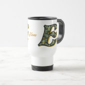 Personalisiertes Gänseblümchen-Monogramm Anfangsbu Reisebecher (VorderseiteRechts)