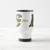 Personalisiertes Gänseblümchen-Monogramm Anfangsbu Reisebecher (Mittel)