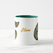 Personalisiertes Gänseblümchen-Monogramm Anfangsbu Tasse (Zentrum)