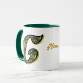 Personalisiertes Gänseblümchen-Monogramm Anfangsbu Tasse (Vorderseite Links)