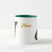 Personalisiertes Gänseblümchen-Monogramm Anfangsbu Tasse (Zentrum)