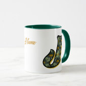 Personalisiertes Gänseblümchen-Monogramm Anfangsbu Tasse (VorderseiteRechts)